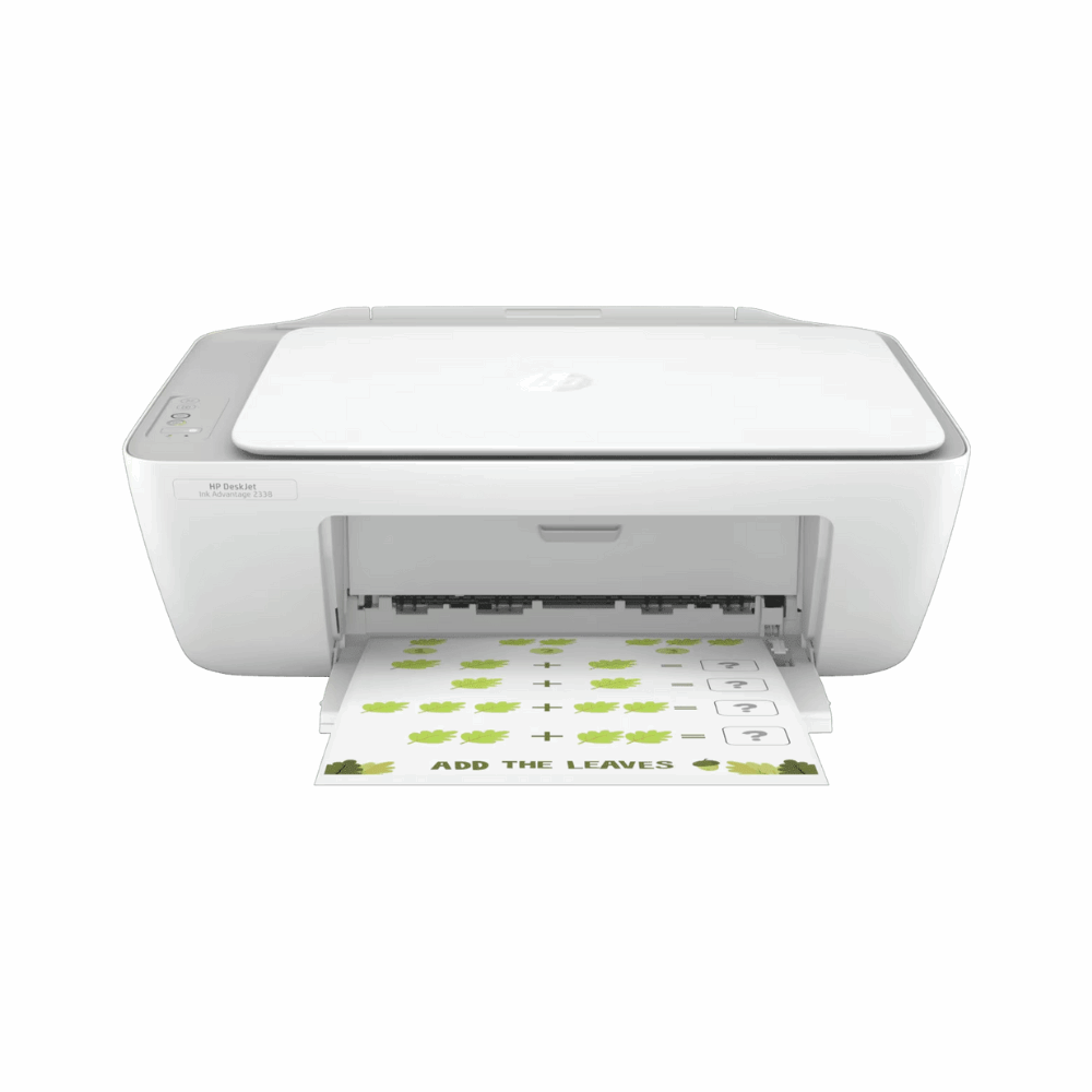 HP DeskJet Ink Advantage 2338 (7WQ06B) – All-in-One Printer, Print/Scan/Copy, Compact Design, USB, 1 Year Warranty - Front View